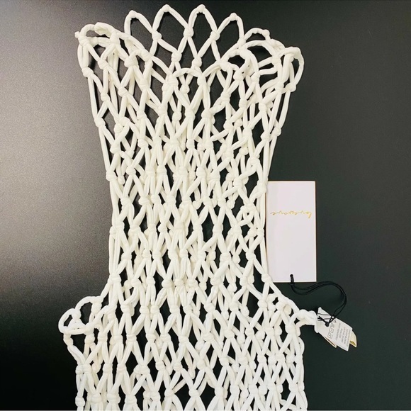 REVOLVE  The Alisa Mini Dress Coverup Pull-On White $218 Strong Net $$ Lovewave - Picture 4 of 6